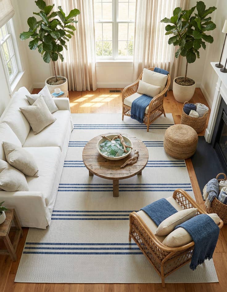 Detail image of 6' x 9' Easy-Clean Jill Zarin Anguilla Indoor / Outdoor Rug