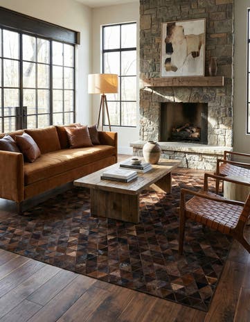 8' x 9' 11 Cowhide Stocks Rug