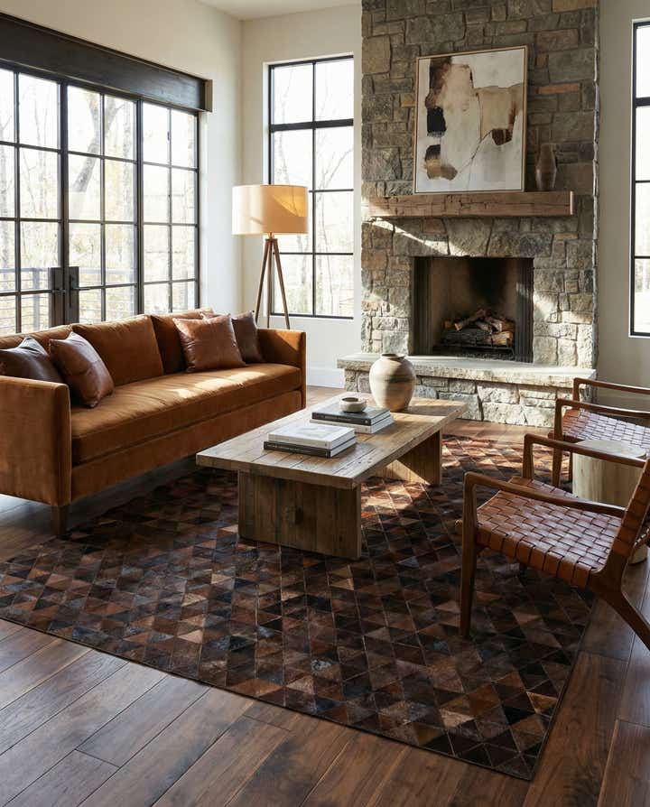 8' x 9' 11 Cowhide Stocks Rug