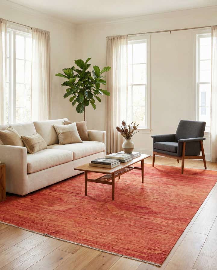 6' 9 x 9' 10 Hand Woven Kilim Modern Wool Rug