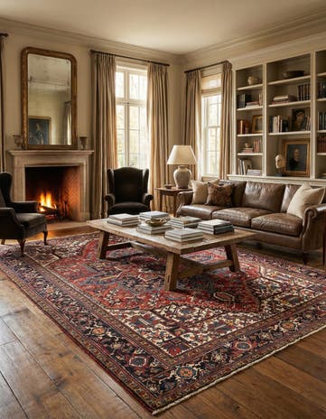 8' x 11' 3 Heriz Wool Rug