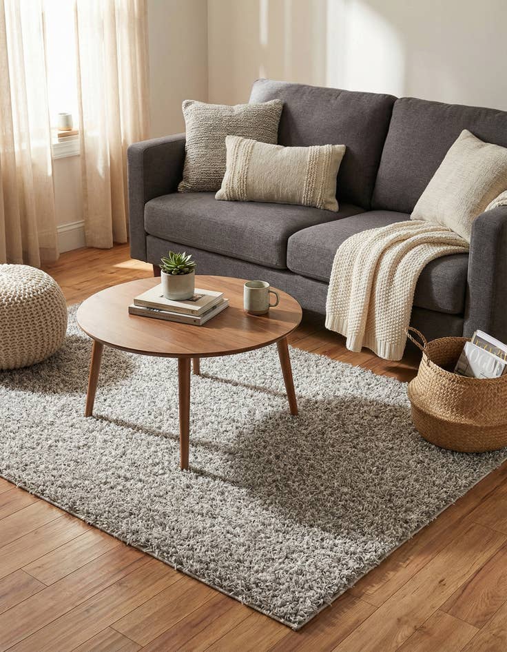 Detail image of 3' 3 x 5' 3 Comfort Solid Shag Rug