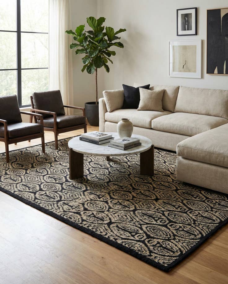 Detail image of 8' 9 x 10' 1 Hand Knotted Darya Wool Rug