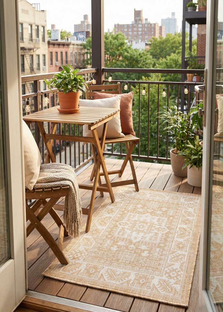 2' x 3' Easy-Clean Aztec Indoor / Outdoor Rug