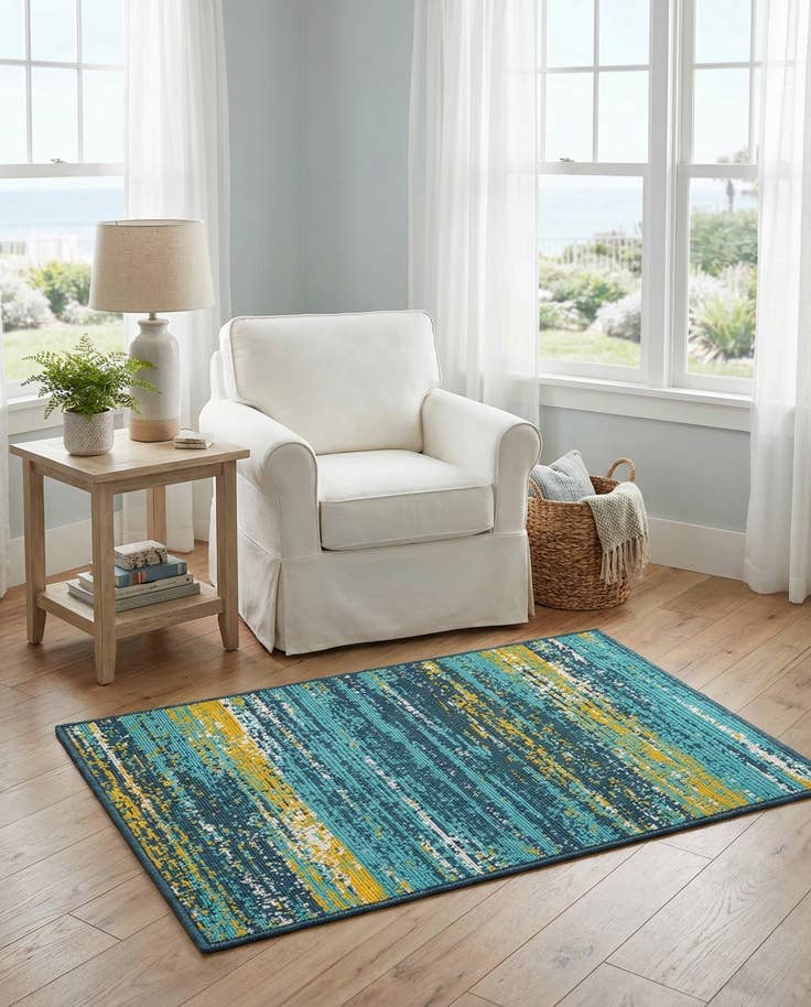 Detail image of 2' x 3' Easy-Clean Coastal Indoor / Outdoor Rug