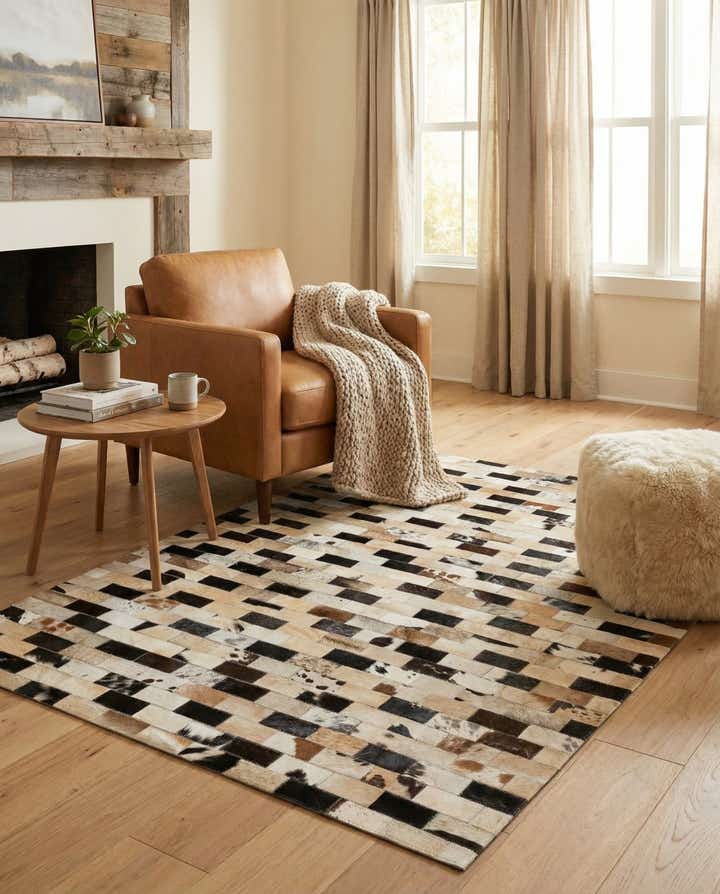 4' 1 x 5' 11 Cowhide - Patchwork Rug
