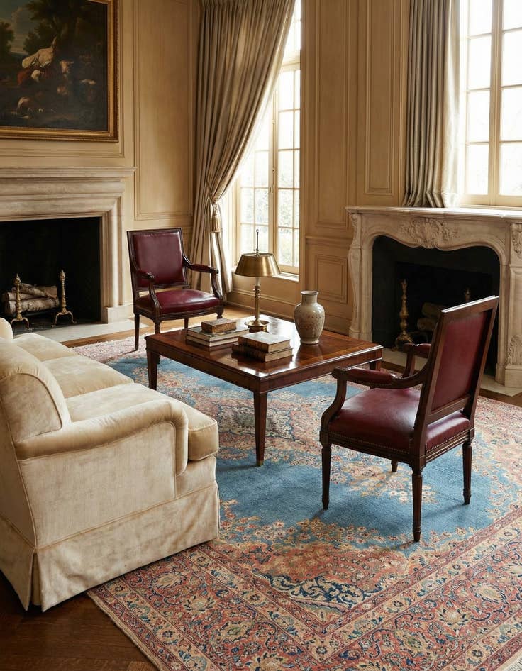 Detail image of 6' 11 x 10' 6  Hand Knotted Tabriz Rug