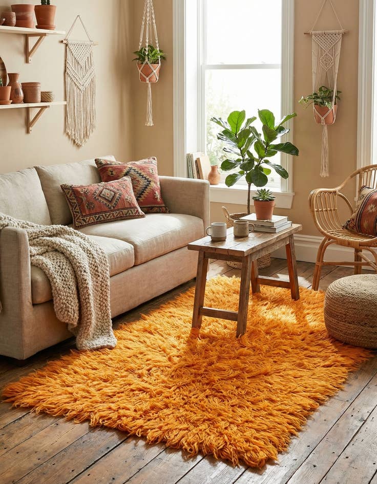 Detail image of 2' 5 x 4' 3  Hand Knotted Moroccan Wool Rug