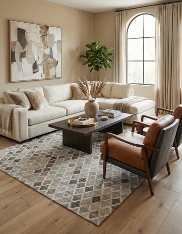 8' 1 x 9' 10 Cowhide - Patchwork Rug
