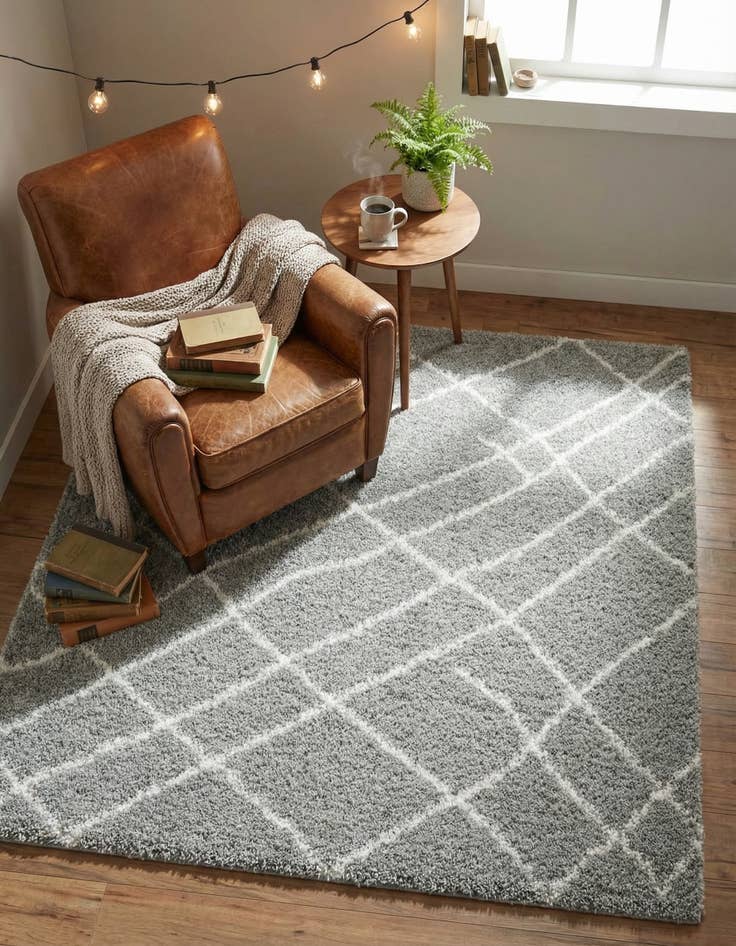 Detail image of  5' 3 x 5' 3 Soft Touch Shag Square Rug