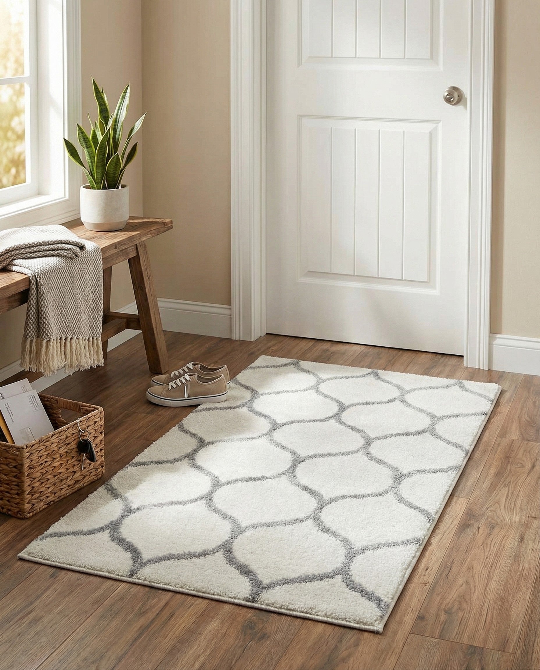  2' x 3' Lattice Frieze Rug