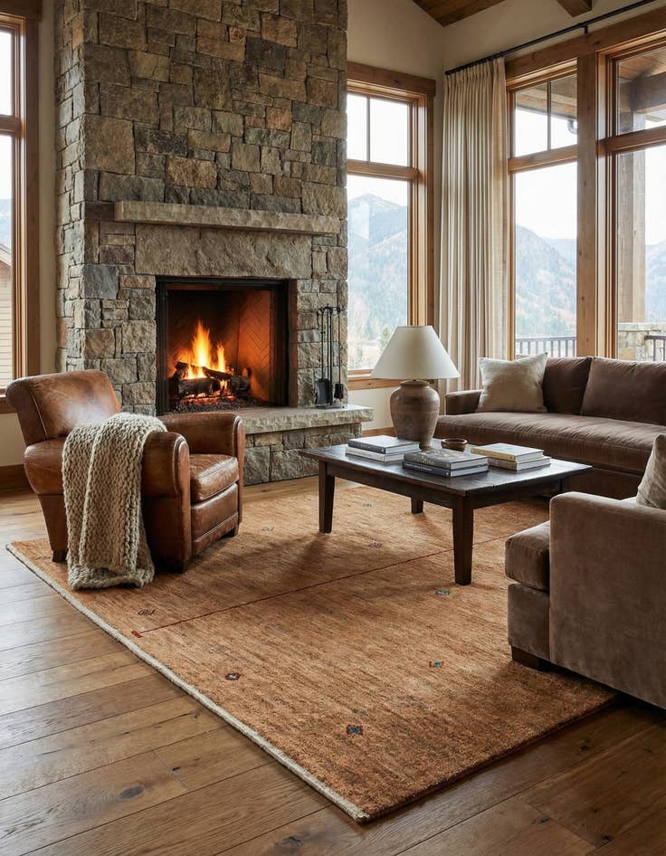 Detail image of 4' 2 x 6' 4 Gabbeh Rug