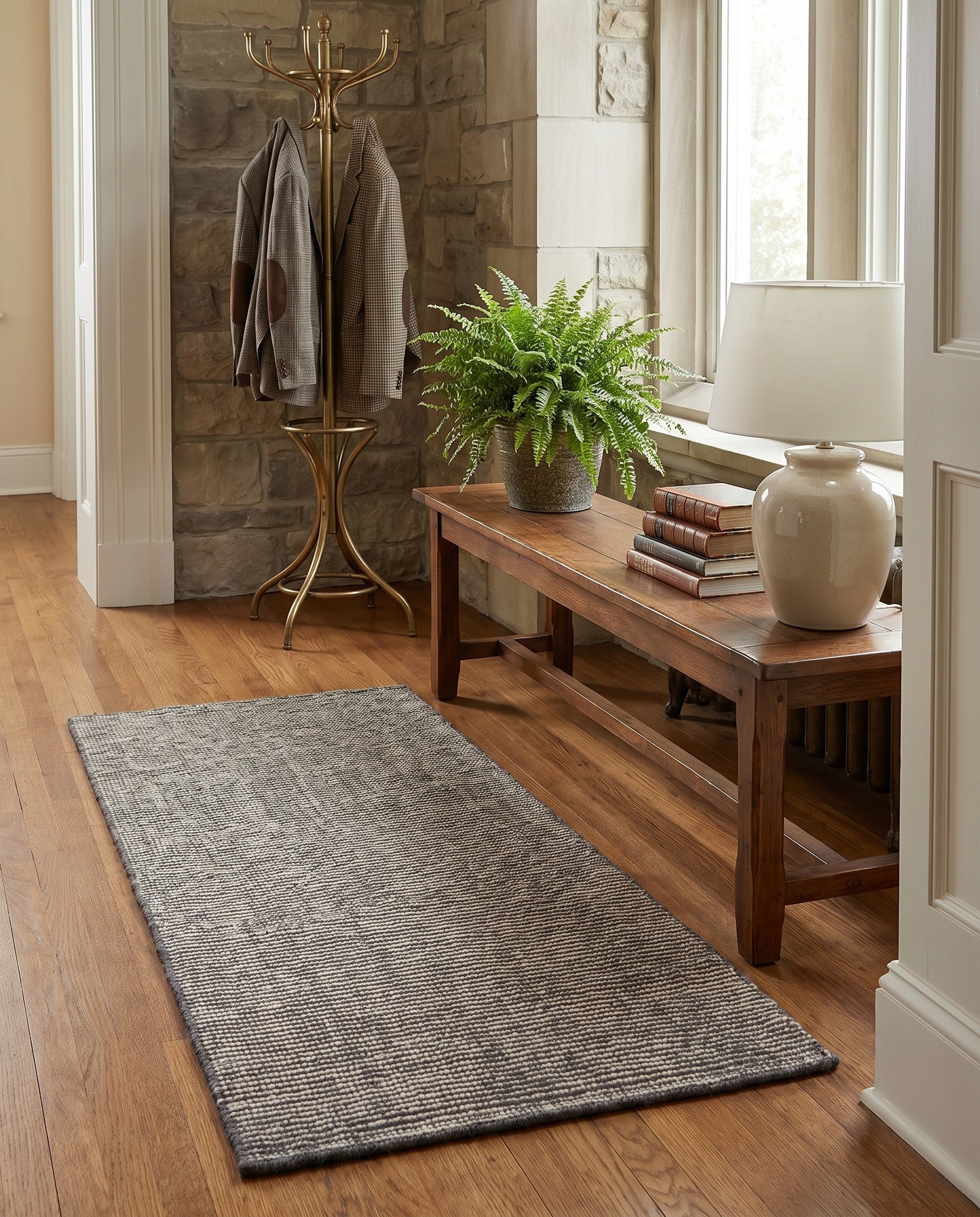 2' x 5' 1 Hand Woven Jill Zarin English Manor Farmhouse Wool Runner Rug