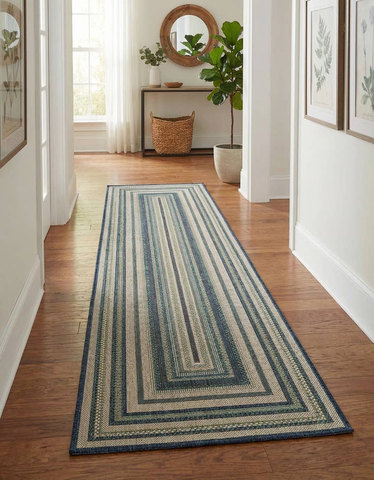 Detail image of  2' 7 x 12'  Washable Baja Indoor / Outdoor Runner Rug