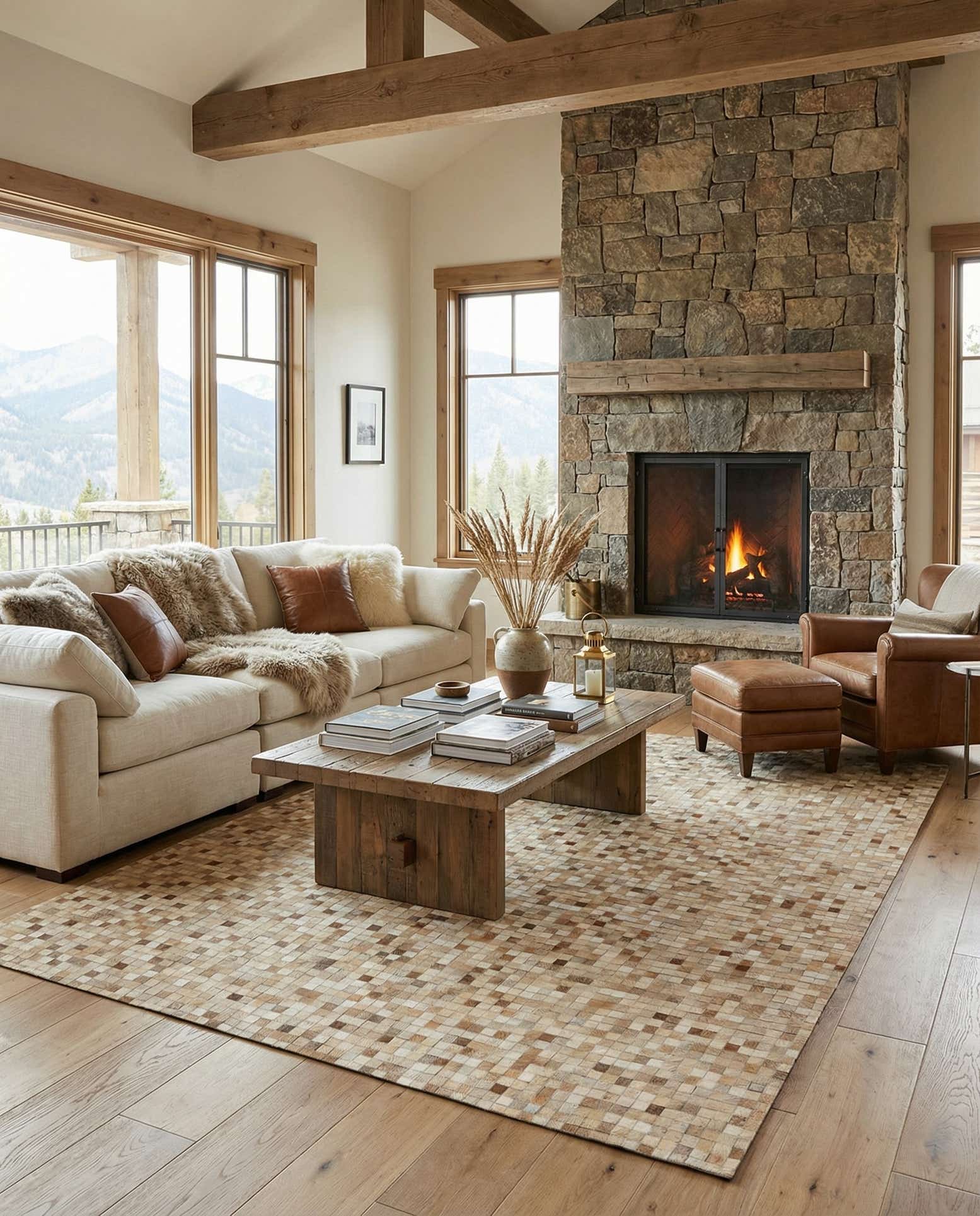 8' 1 x 10' Cowhide - Patchwork Rug