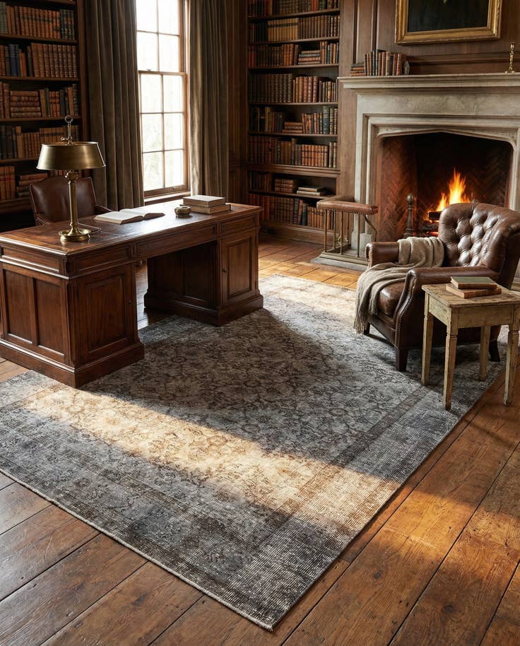 Detail image of 5' 10 x 9' 2 Ultra Vintage Wool Rug