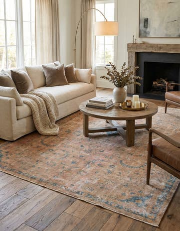 7' 1 x 10' 2 Hand Knotted Ultra Vintage Persian Wool Rug