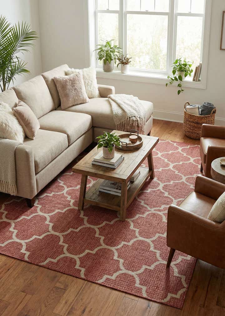 7' x 10' Easy-Clean Lattice Indoor / Outdoor Rug