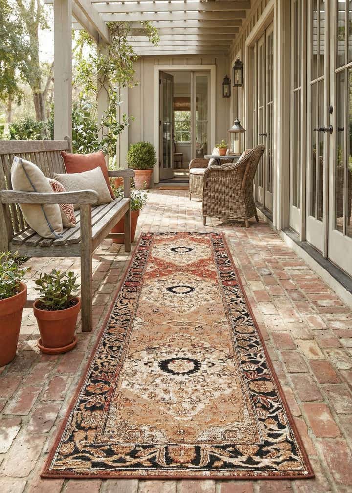 2' x 8' Easy-Clean Traditional Indoor / Outdoor Runner Rug