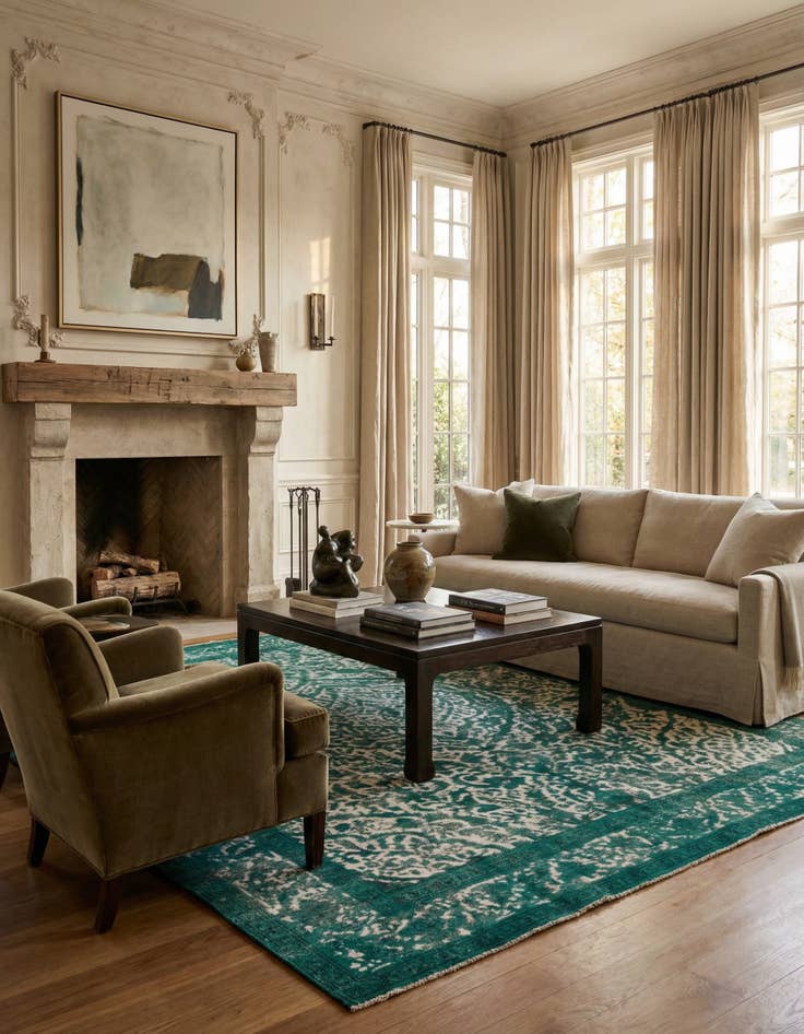 Detail image of 10' x 12' 9  Hand Knotted Ultra Vintage Persian Wool Rug