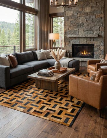 5' x 8' Cowhide - Patchwork Rug