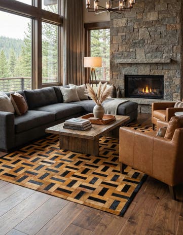 5' x 8' Cowhide - Patchwork Rug