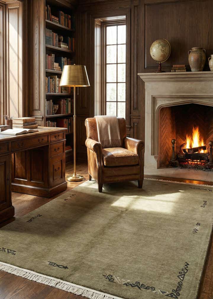 5' 7 x 7' 10 Hand Knotted Nepal Wool Rug