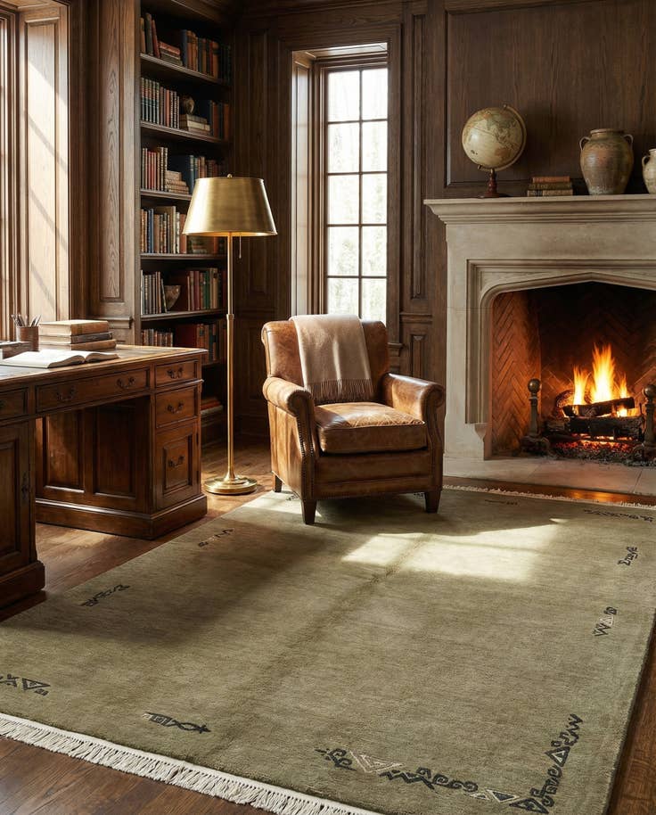 Detail image of 5' 7 x 7' 10 Hand Knotted Nepal Wool Rug