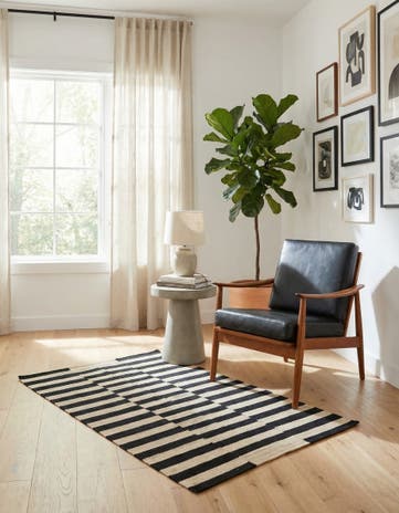 3' 6 x 4' 11 Hand Woven Kilim Modern Wool Rug
