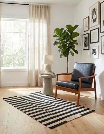3' 6 x 4' 11 Hand Woven Kilim Modern Wool Rug