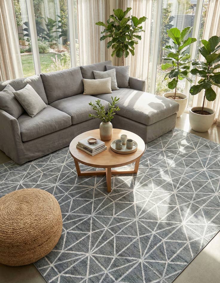 Detail image of  9' 10 x 14' Lattice Trellis Rug