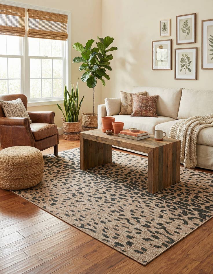 Detail image of 6' x 9'  Washable Safari Indoor / Outdoor Rug