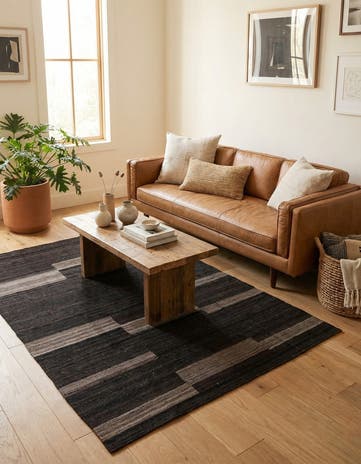 4' 4 x 5' 9 Hand Woven Kilim Modern Wool Rug