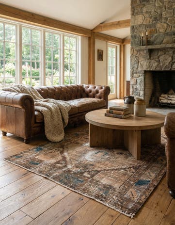 4' 2 x 6' 3 Hand Knotted Ultra Vintage Persian Wool Rug