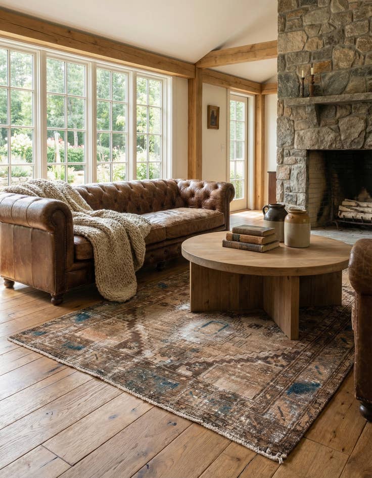 Detail image of  4' 2 x 6' 3  Hand Knotted Ultra Vintage Persian Wool Rug