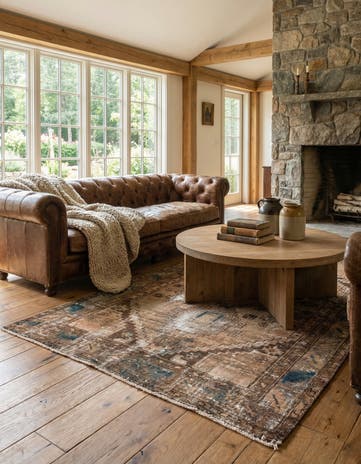4' 2 x 6' 3 Hand Knotted Ultra Vintage Persian Wool Rug