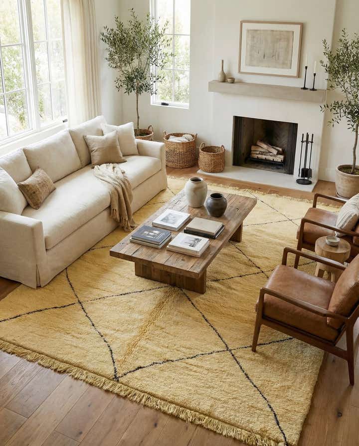 8' 2 x 11' 3 Hand Knotted Moroccan Wool Rug