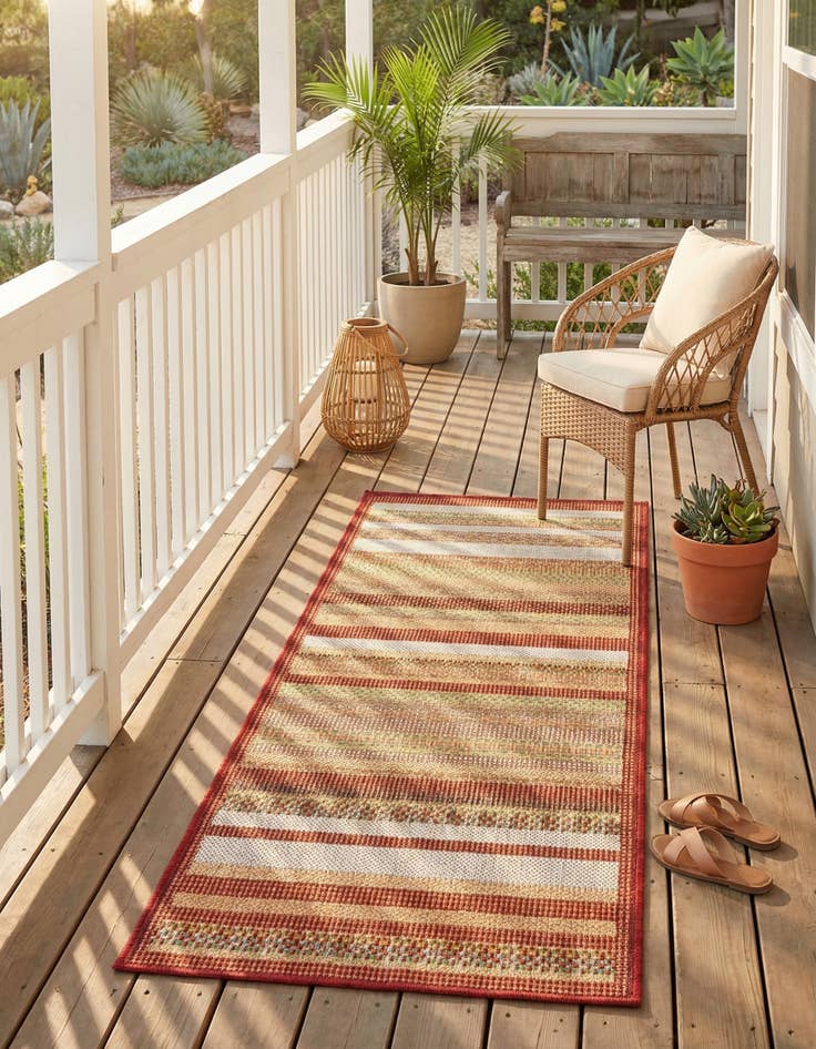 Detail image of 2' x 4'  Washable Baja Indoor / Outdoor Runner Rug