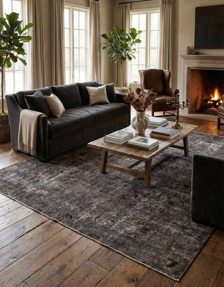 Detail image of 8' 2 x 8' 10  Hand Knotted Ultra Vintage Persian Wool Square Rug