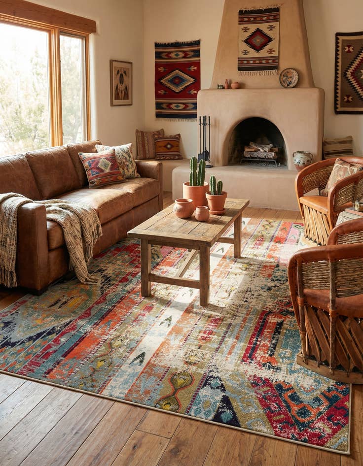 Detail image of  9' x 12' 2  Washable Mesa Rug