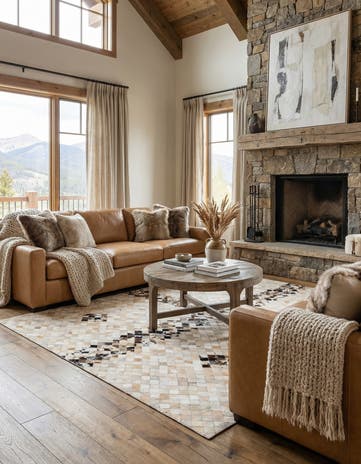5' x 7' 11 Cowhide Stocks Rug