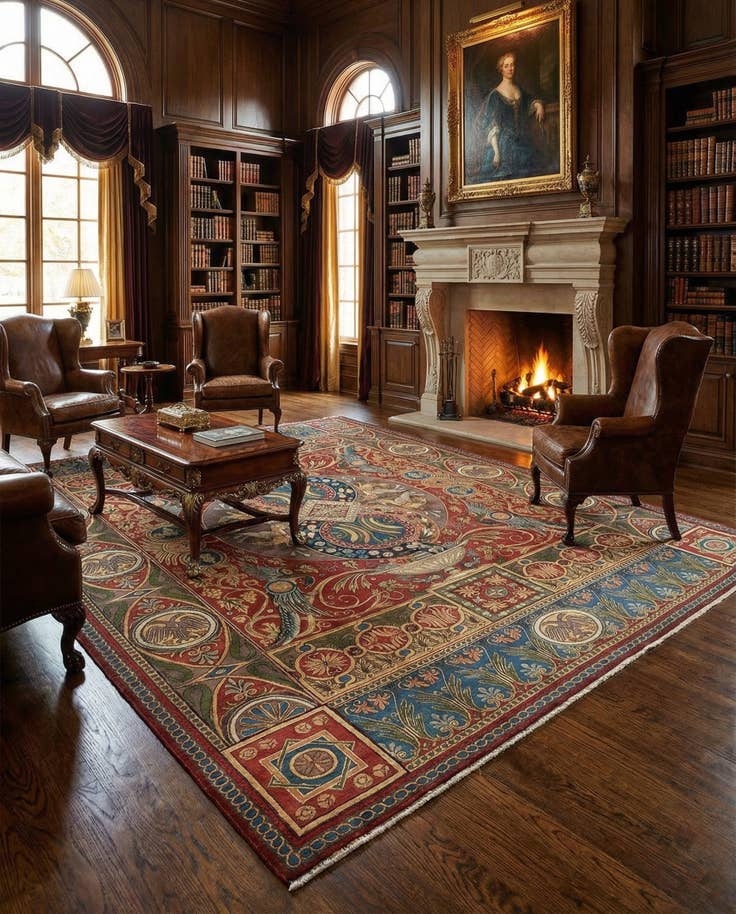 Detail image of 8' 10 x 12' Hand Knotted Tabriz Persian Wool Rug