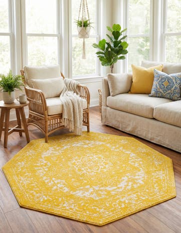 Yellow Arlington Octagon Rug