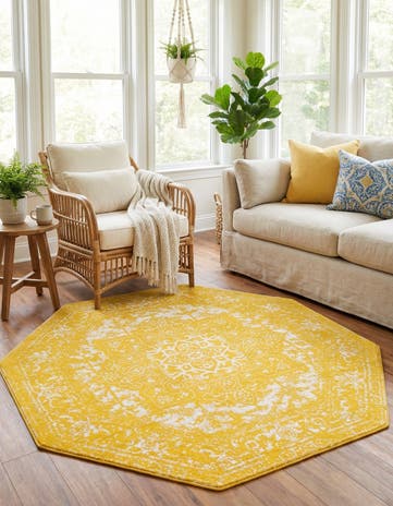 Yellow Arlington Octagon Rug