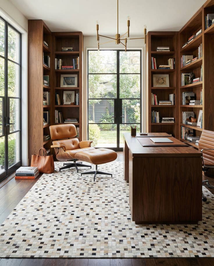 Detail image of 8' 1 x 9' 11 Cowhide Stocks Rug