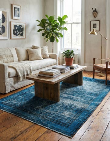4' x 6' 7 Hand Knotted Ultra Vintage Wool Rug