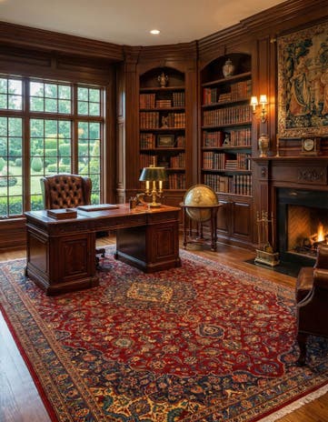 7' 1 x 12' 2 Kashan Wool Rug
