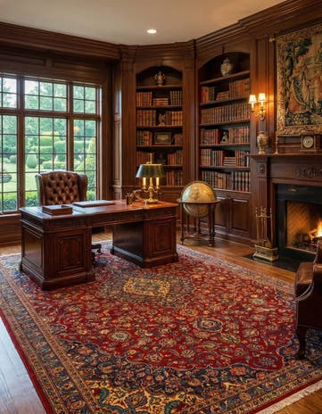 7' 1 x 12' 2 Kashan Wool Rug
