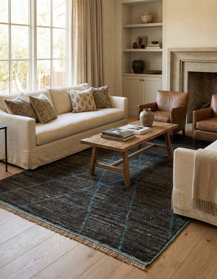 Detail image of 6' x 9' 1  Hand Knotted Moroccan Wool Rug