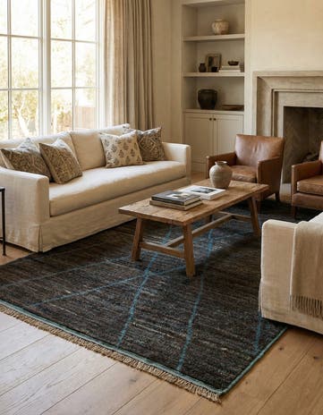 6' x 9' 1 Hand Knotted Moroccan Wool Rug